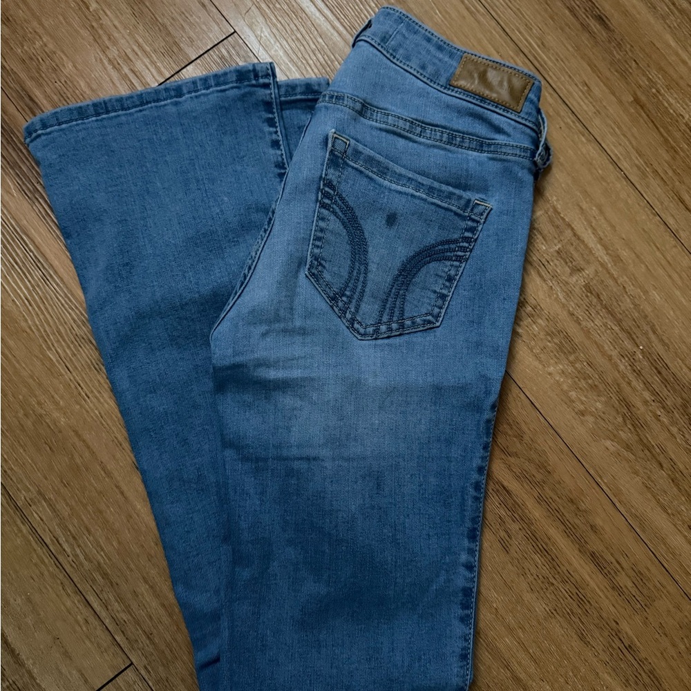 Hollister Blue Flare Wide Leg Jeans